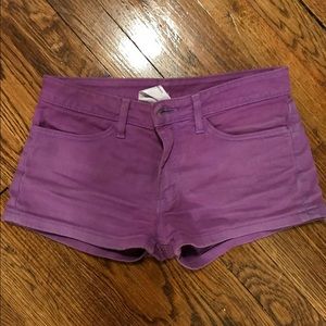 American Apparel Purple Jean Shorts